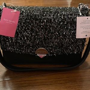 Kate Spade Med Convertible Flop Shoulder Bag in Tinsel